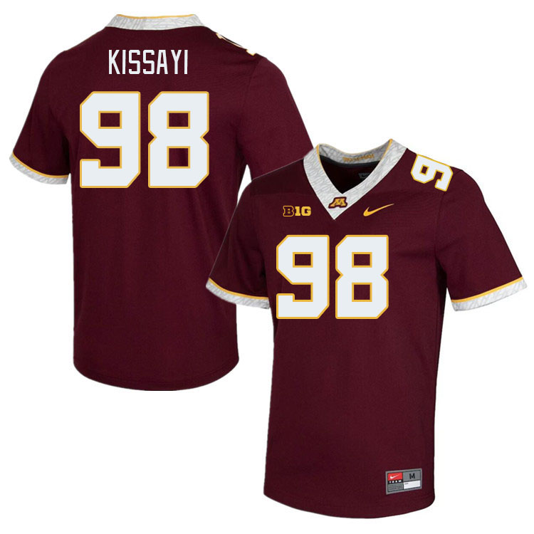 Men #98 Adam Kissayi Minnesota Golden Gophers College Football Jerseys Stitched-Maroon